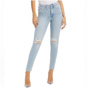 Good American Good Legs Raw Hem Jeans